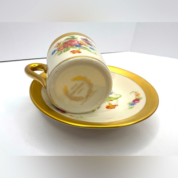 Concorde Fine China Cup and Saucer Floral Gold Trim - Picture 7 of 7